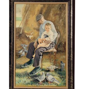 Dede Torun ve Güvercinler 85x115 cm