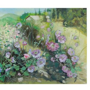 Çamlıyayla'da Mor Hatmiler 100x85 cm