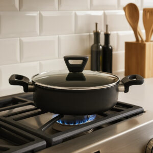 Tefal Titanyum 3X Titanium Force Kısa Tencere 24 cm